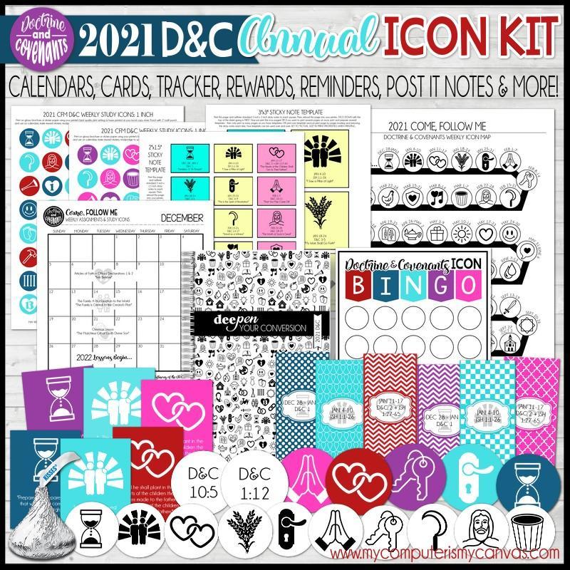 2021 Come Follow Me ANNUAL ICON KIT {D&C} PRINTABLE – My Computer is My  Canvas