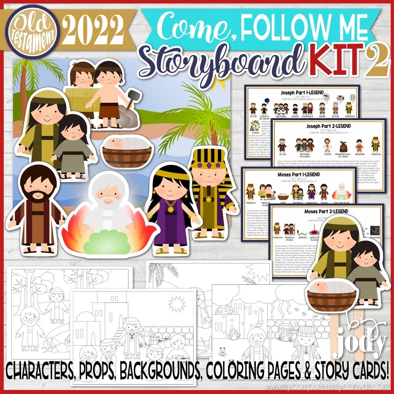 Old Testament Printable Scripture Sticker Pack Come Follow Me 2022