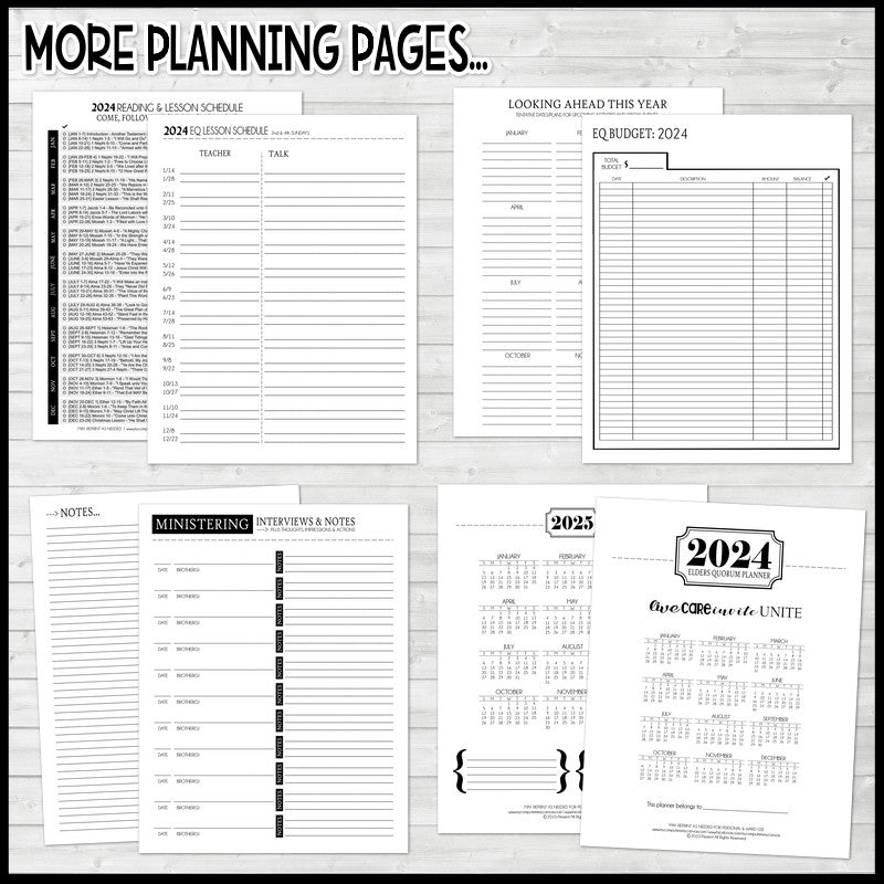 2024 Elders Quorum Presidency Planner {EQ} PRINTABLE My Computer is