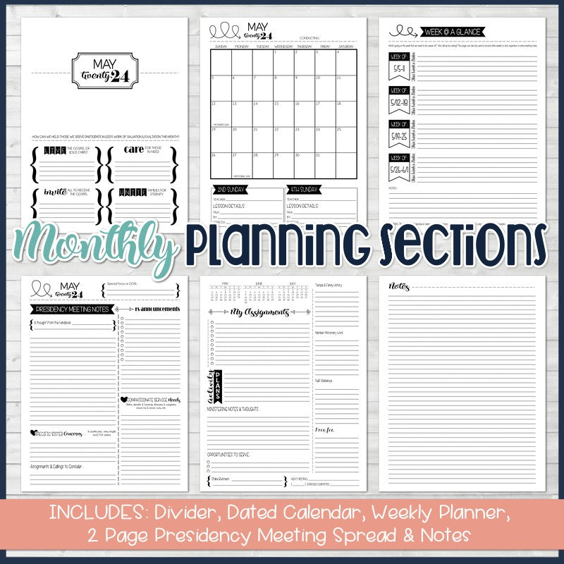 2024 RELIEF SOCIETY Presidency Planner {EDITABLE} PRINTABLE – My Computer  is My Canvas