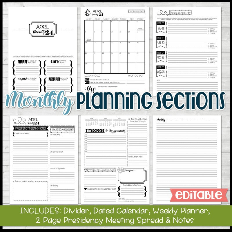 2024 Family Planner Canva Template