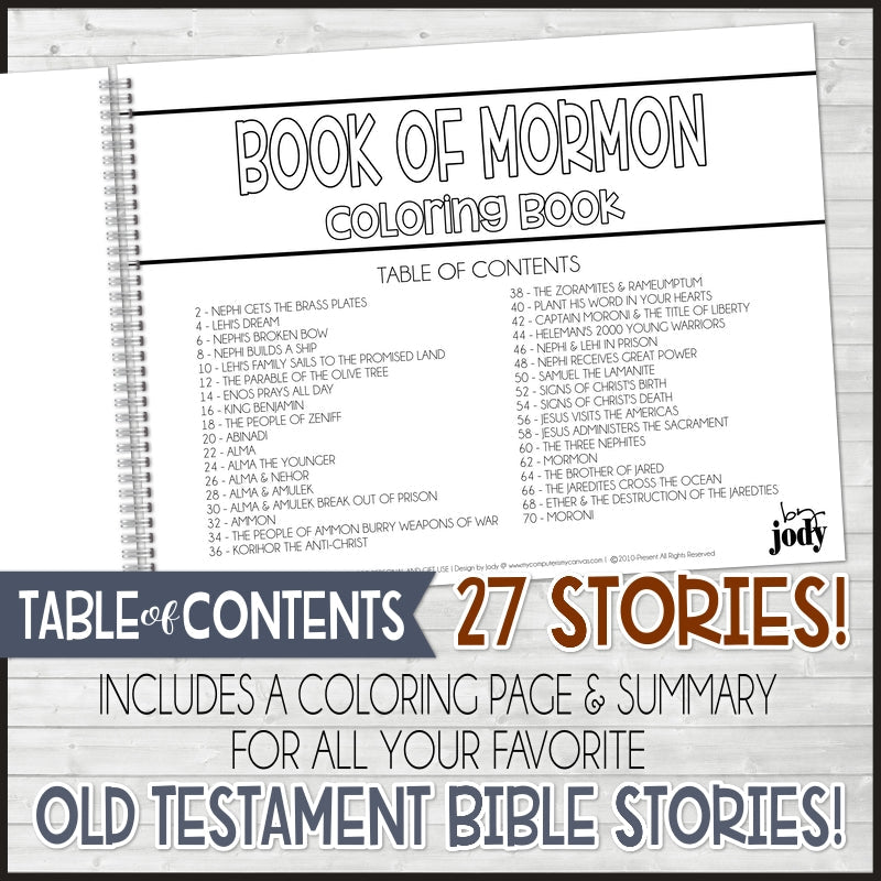 BOOK OF MORMON Scripture Stories Coloring Book PRINTABLE – My