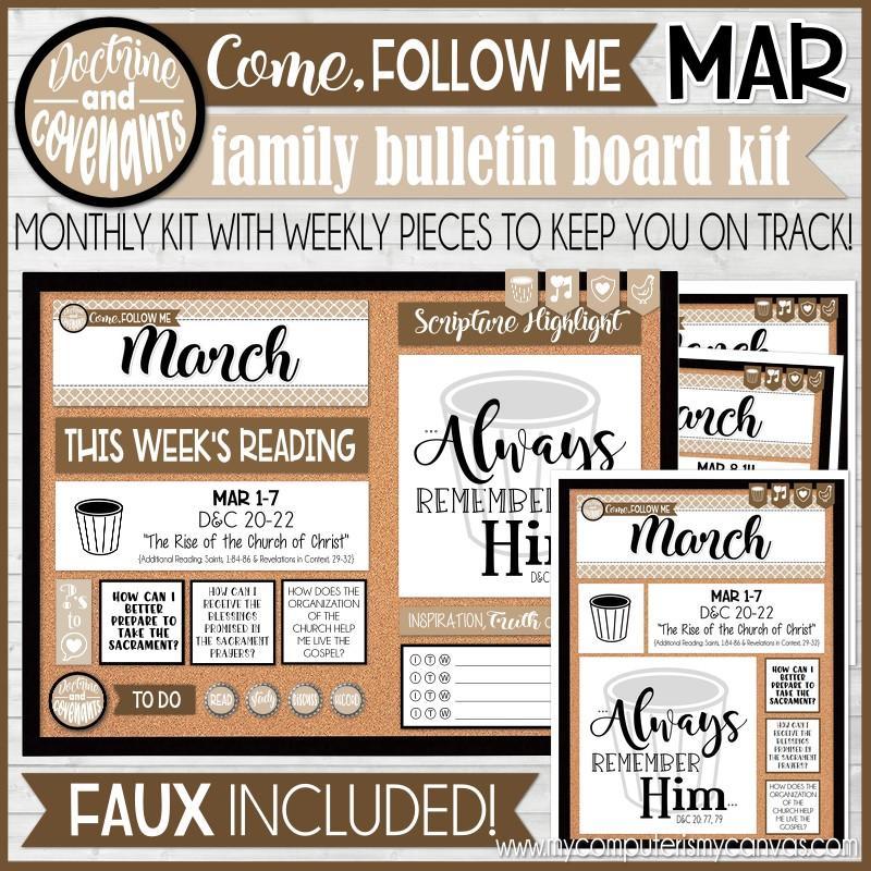 CFM D&C Family Bulletin Board Kit + FAUX Sheets {MAR 2021