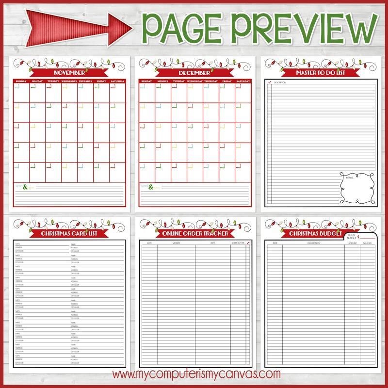 Christmas Planner Kit {FULL SIZE; UNDATED} PRINTABLE – My Computer