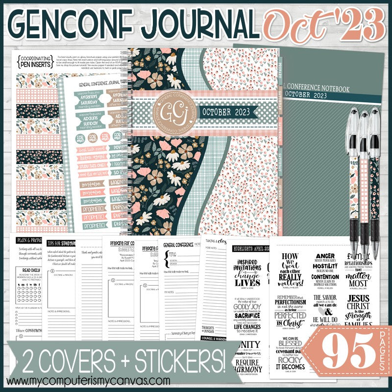 October 2023 General Conference Packet, Study Journal and Notebook for LDS  General Conference, Printable Conference Note-taking Kit 