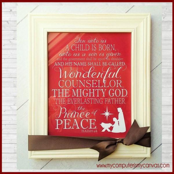 Isaiah 9 Christmas Scripture Cards C6 INSTANT DOWNLOAD -  Israel