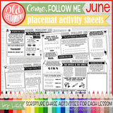 2022 CFM Old Testament Placemat Activity Sheets {JUNE} PRINTABLE