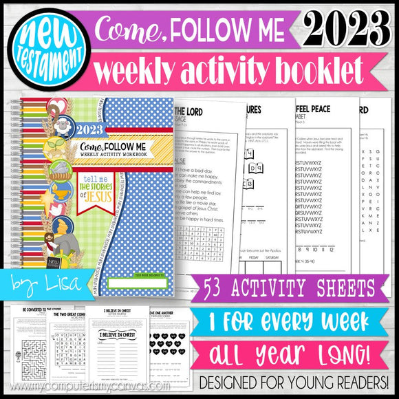 2023 CFM Weekly Activity Sheets JAN-DEC {NEW TESTAMENT} Printable