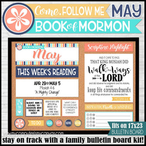 2024 CFM BOOK OF MORMON Family Bulletin Board Kit {MAY} PRINTABLE