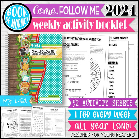 2024 CFM Weekly Activity Sheets JAN-DEC {BOOK OF MORMON} Printable