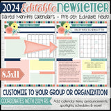 2024 EDITABLE Monthly Newsletter Templates {RS Collection} Printable