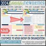 2024 EDITABLE Monthly Newsletter Templates {YW Collection} Printable