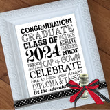 2024 Graduation Subway Art {COLOR BUNDLE} Printable