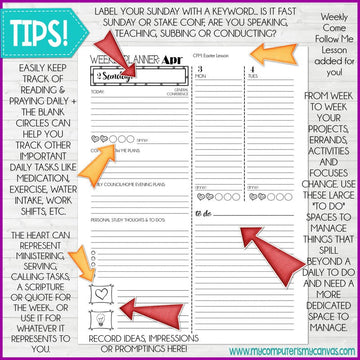 2024 Latter-day Lifestyle Planner {Inside Pages Only} EDITABLE Printab – My  Computer is My Canvas