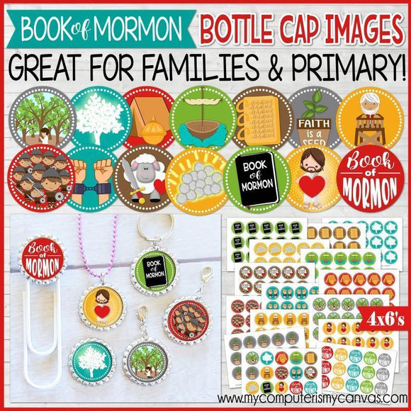 2024 Primary CFM BOOK of MORMON {Bottle Cap Images} PRINTABLES