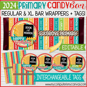 2024 Primary Chocolate Bar Wrapper {BOOK OF MORMON} PRINTABLE