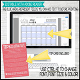 2025 PRIMARY PRESIDENCY PLANNER Printable (EDITABLE)