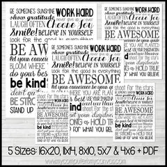 BE AWESOME Subway Art PRINTABLE – My Computer is My Canvas