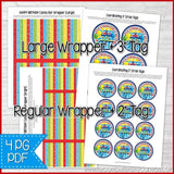 BIRTHDAY Candy Bar Wrapper {Bright} PRINTABLE-My Computer is My Canvas