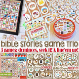 Bible Stories GAME TRIO PRINTABLE-My Computer is My Canvas