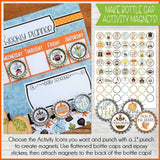 Bottle Cap Activity Calendar {ANNUAL BUNDLE} PRINTABLE-My Computer is My Canvas