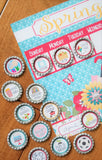 Bottle Cap Activity Calendar {SPRING} PRINTABLE-My Computer is My Canvas