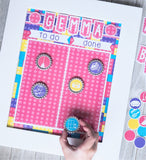 Bottle Cap Job Chart {Pastel Bricks} PRINTABLE-My Computer is My Canvas