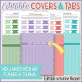 CLASSY Cover Pack {Alternate Covers & Tabs for Planners/Journals} PRINTABLE