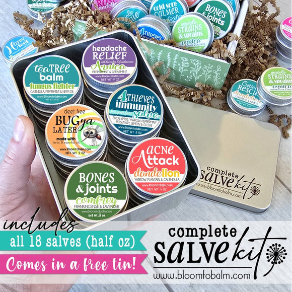 COMPLETE Salve Kit (18 HALF OZ TINS) - DISCOUNTED BUNDLE!