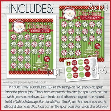 Christmas Bottle Cap PRINTABLE – My Computer is My Canvas