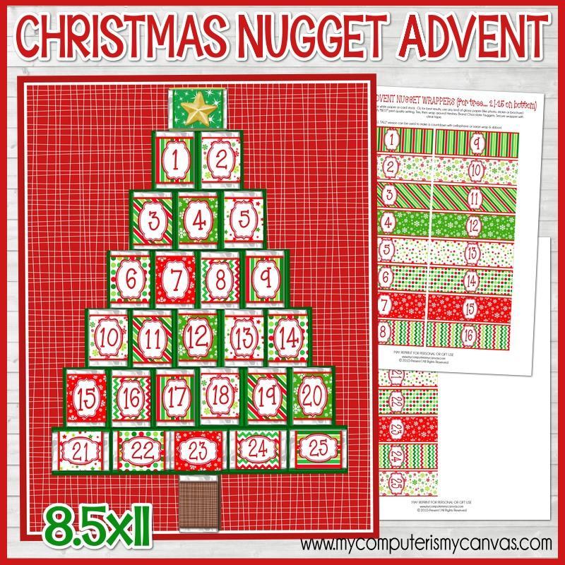 Christmas Nugget Countdown {Advent Tree} PRINTABLE – My Computer is My ...
