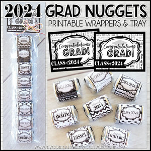 Class of 2024 Graduation Nugget Wrappers PRINTABLE