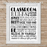 Classroom Rules Teacher Subway Art PRINTABLE-My Computer is My Canvas