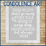 Condolence Art, Bereavement Gift {Always Near} - PRINTABLE-My Computer is My Canvas