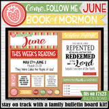 DISCOUNTED 2024 CFM Book of Mormon Family Bulletin Board Kit JAN-DEC {PRINTABLE}