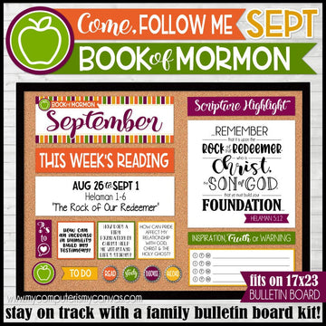 DISCOUNTED 2024 CFM Book of Mormon Family Bulletin Board Kit JAN