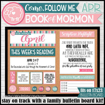 DISCOUNTED 2024 CFM Book of Mormon Family Bulletin Board Kit JAN