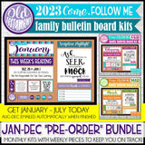 DISCOUNTED {ANNUAL BUNDLE: JAN-DEC} 2023 CFM New Testament Family Bulletin Board Kit (PRINTABLE)