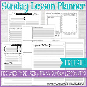 DIY Sunday Lesson Kit Planner {FREEBIE}-My Computer is My Canvas