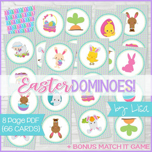 DOMINOES Game {Easter} PRINTABLE-My Computer is My Canvas