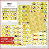 DOMINOES Game {Emoji} PRINTABLE-My Computer is My Canvas