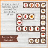 DOMINOES Game {Harvest Time} PRINTABLE-My Computer is My Canvas