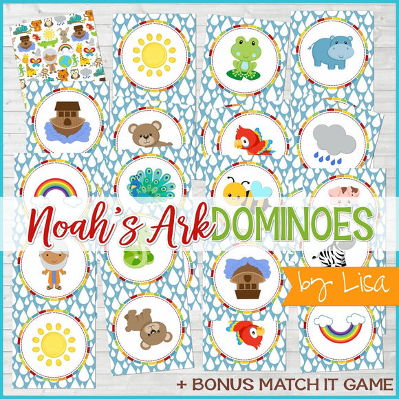 DOMINOES Game {Noah's Ark} PRINTABLE-My Computer is My Canvas