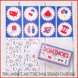 DOMINOES Game {Patriotic} PRINTABLE-My Computer is My Canvas