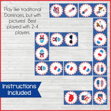 DOMINOES Game {Patriotic} PRINTABLE-My Computer is My Canvas