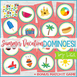 DOMINOES Game {Summer Edition} PRINTABLE-My Computer is My Canvas