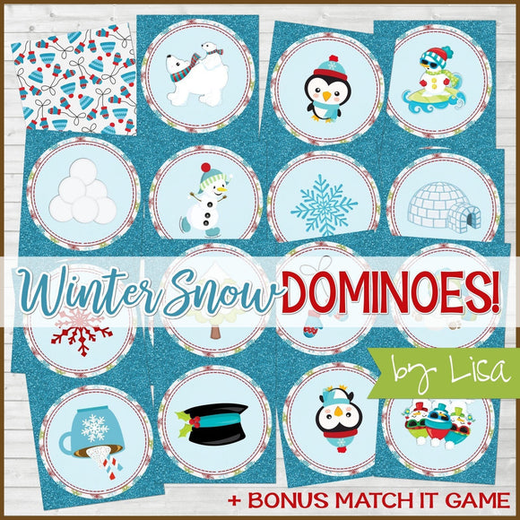 DOMINOES Game {Winter} PRINTABLE-My Computer is My Canvas