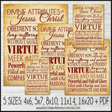 Divine Attributes of Jesus Christ Subway Art PRINTABLE-My Computer is My Canvas