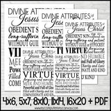 Divine Attributes of Jesus Christ Subway Art PRINTABLE-My Computer is My Canvas