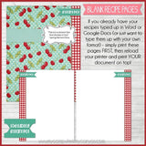 EDITABLE Recipe Binder Collection RED {Full Size 8.5x11} PRINTABLE